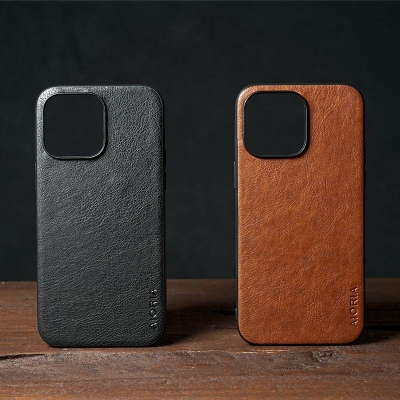 iPhone 14 Pro Max - AIORIA Leather Texture Hybrid Case