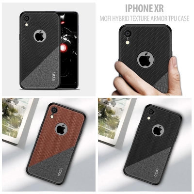 ^ iPhone XR - Mofi Hybrid Texture Armor TPU Case