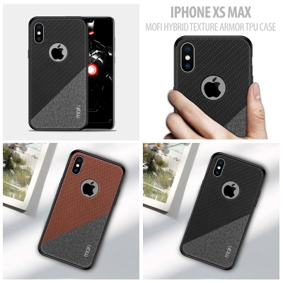 ^ iPhone XS Max - Mofi Hybrid Texture Armor TPU Case